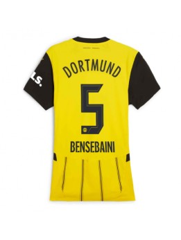 Borussia Dortmund Ramy Bensebaini #5 Replika Hemmakläder Dam 2024-25 Kortärmad